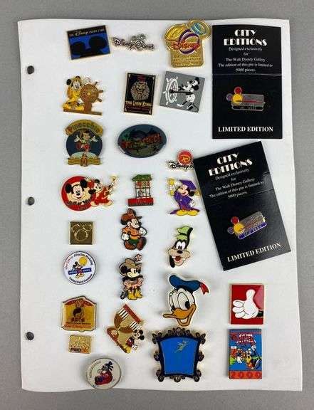 Group Of 27 Disney Enamel Pins Matthew Bullock Auctioneers