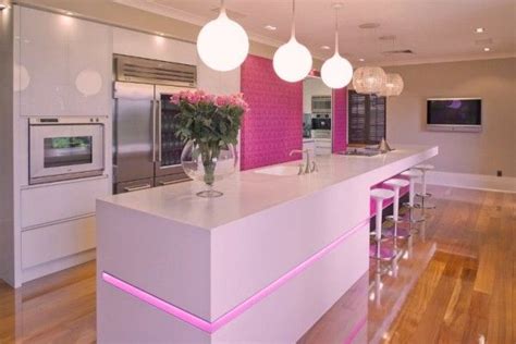 Hot Pink and White Kitchen - Room Decor and Design