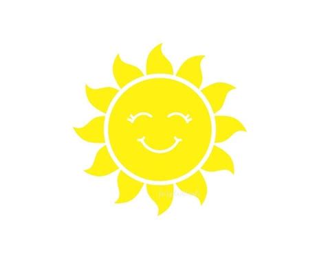 Sun Decal Smiling Sun Vinyl Wall Decal Sunshine Sun