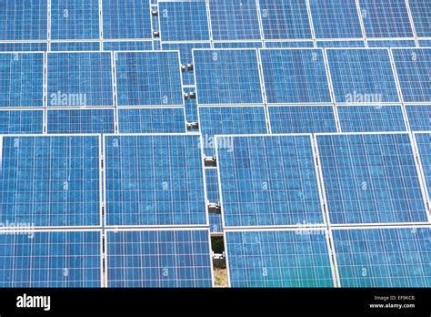 Blue Solar Energy Panels Stock Photo - Alamy