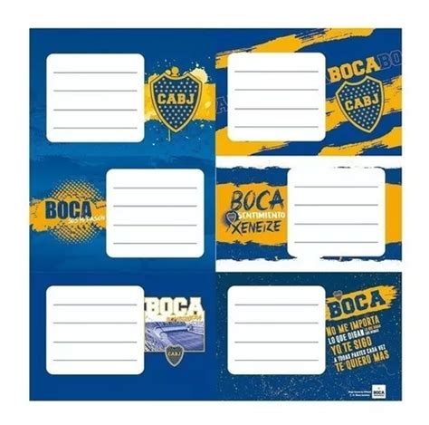 Rotulos Etiquetas Boca Juniors X Unidades