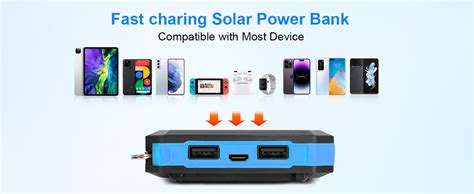 Amazon ERRBBIC Solar Power Bank Portable Charger 38800mah