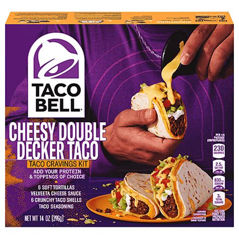 Taco Bell Taco Cravings Kit Cheesy Double Decker 14 Oz Hispanic Matherne S Market