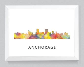 Anchorage skyline | Etsy