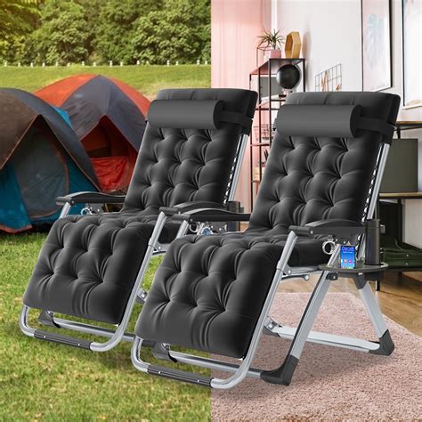 Aboron Zero Gravity Chairs Set Of 2 Folding Recliner Lounge Chair