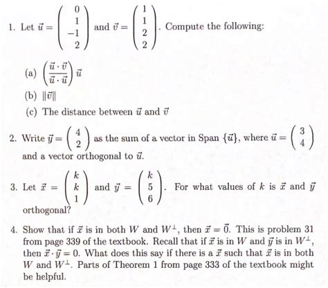 Solved Let U And V Compute The Chegg