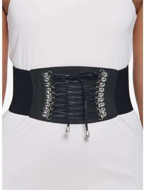 Black Lace Up Corset Hot Topic