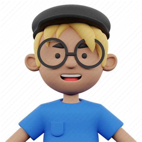 Avatar, blue, people, person, man 3D illustration - Download on Iconfinder