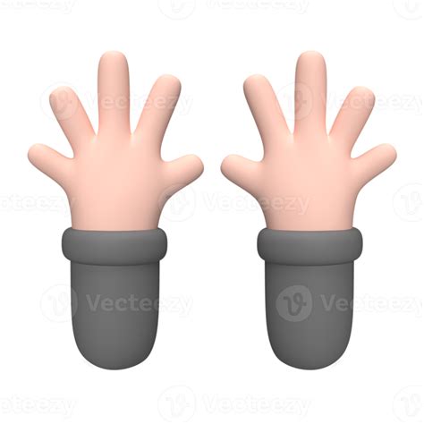 3d Right Hand And Left Hand Rendered Object Illustration 12794784 Png