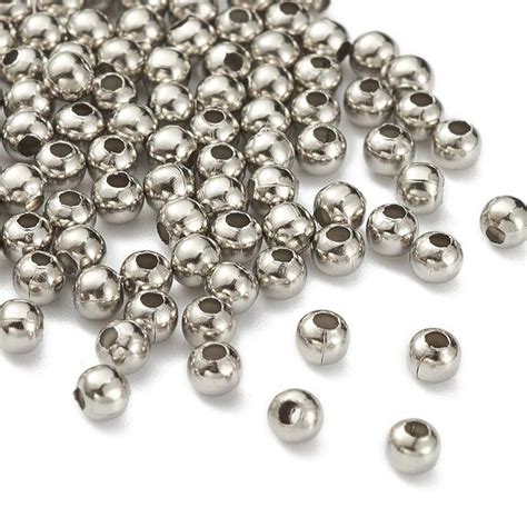 Beads Online Australia Metal Beads Spacer Beads Round 304 Stainless Steel 3mm 200 Original