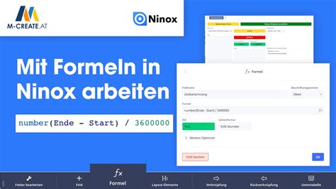 Formel Editor In Ninox Verwenden Um Ein Zeitaufzeichnungsprogramm