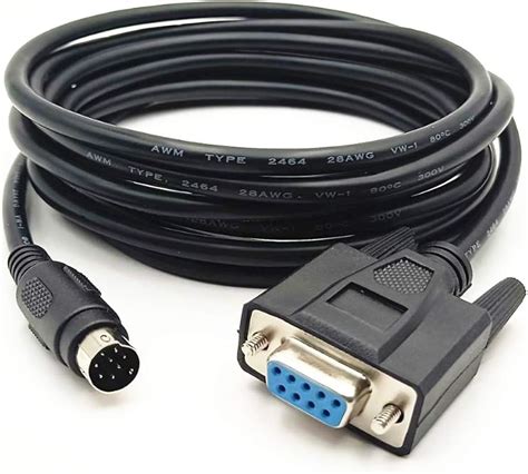 Amazon 8P Mini Din Macho A Hembra DB9 RS232 PLC Cable De