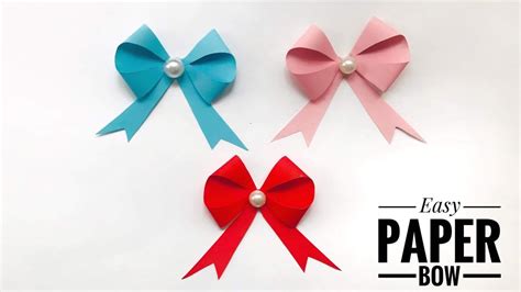 How To Make Bow With Paper Easy Paper Bow Youtube