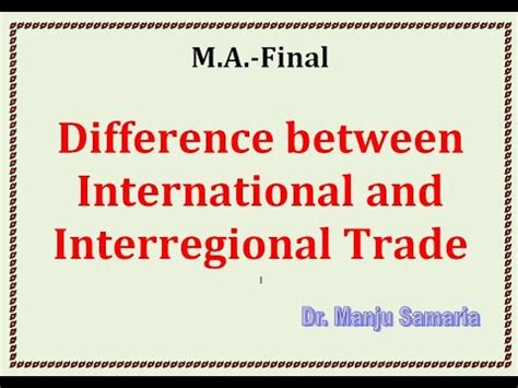 Dr Manju Samariya Economics M A Final Difference Between