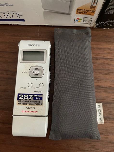 Sony Stereo Ic Recorder Icd Ux F White Colour Audio Voice Recorders