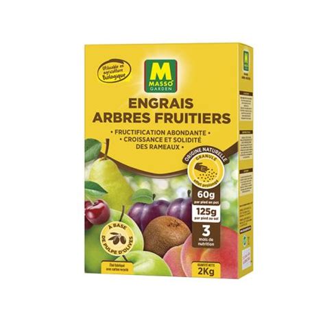 Engrais Arbres fruitiers UAB Masso Garden en granulés utilisable en