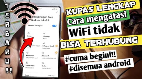 Cara Mengatasi Wifi Tidak Bisa Terhubung Youtube