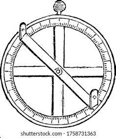 Un Astrolabio Es Un Elaborado Inclin Metro Vector De Stock Libre De