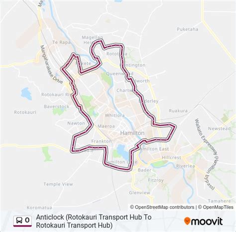 O Route Schedules Stops Maps Anticlock Rotokauri Transport Hub