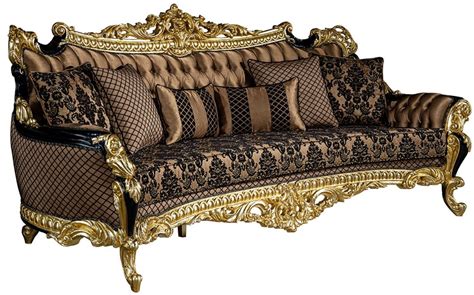 Casa Padrino Luxus Barock Sofa Braun Schwarz Gold X X H