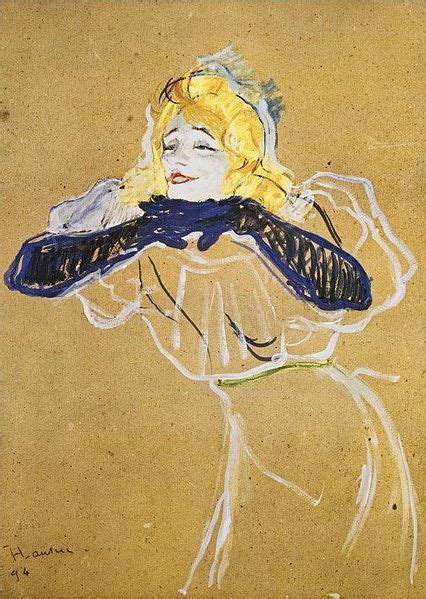 Yvette Guilbert par Henri de Toulouse Lautrec 1894 Musée Pouchkine