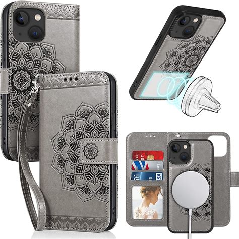 Caseowl Compatible For Iphone 14 Plus Wallet Case Magsafe 2 In 1 Magnetic Detachable