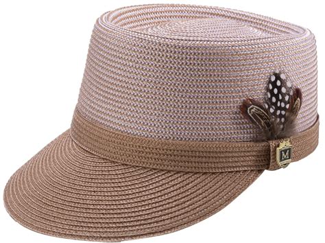 Mens Braided Two Tone Legionnaire Hat In Apricot H 67 Suits And More