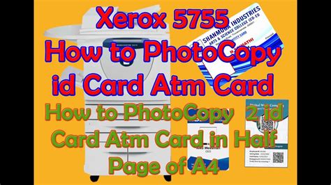 How To Photocopy Id Card Atm Card Xerox Youtube