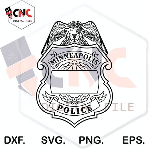 Minneapolis Police Badge Vector Svg And Dxf Etsy