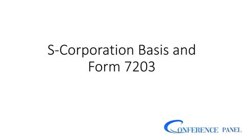 Form 7203 S Corporation Basis Reporting Youtube