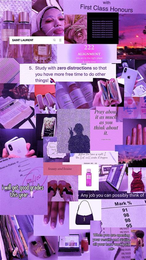 2024 Girl Vision Board In Purple 💜 In 2024