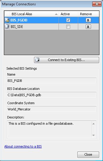 Activating A Bis Geodatabase Connectionarcmap Documentaci N