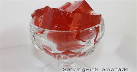 Serving Pink Lemonade Homemade Jello