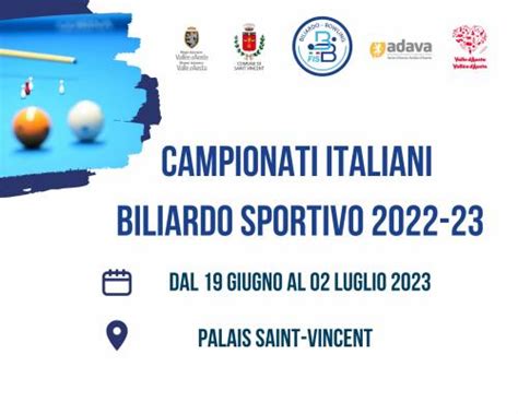 Federazione Italiana Biliardo Sportivo CAMPIONATI ITALIANI 2023