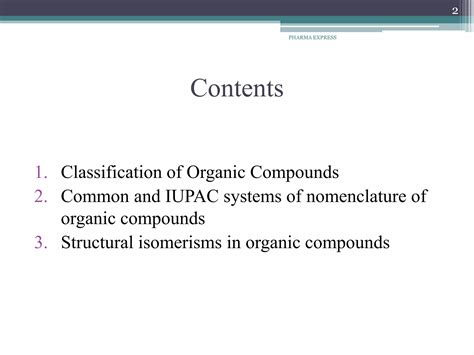 Poc Classification Nomenclature And Isomerism Of Organic Compounds