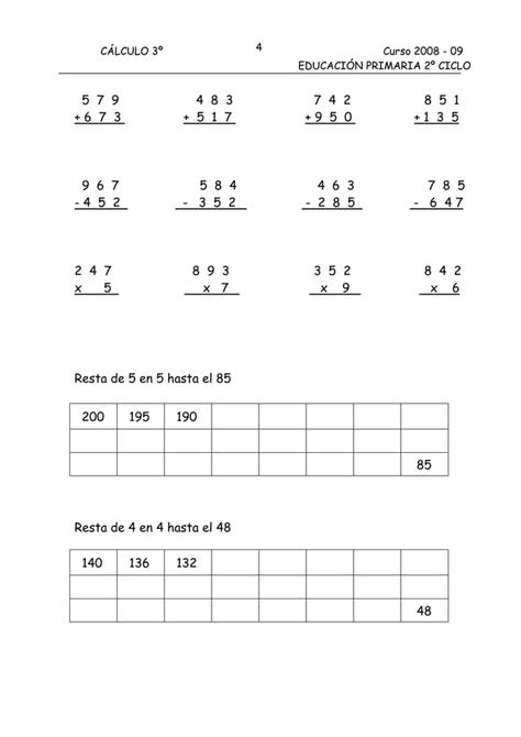 Cuaderno De Calculo Segundo Ciclo Pdf