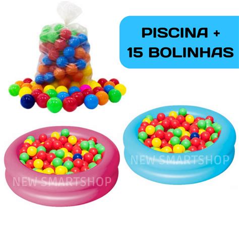 Piscina de Bolinhas Inflável Infantil 60 Cm 15 Bolinhas Coloridas