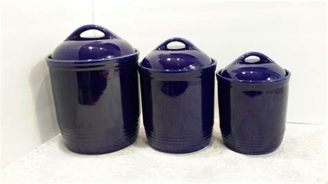 Cobalt Blue Ceramic Canister Set