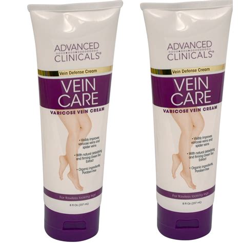 Advanced Clinicals Vein Care Varicose Vein Cream. Eliminate Varicose ...