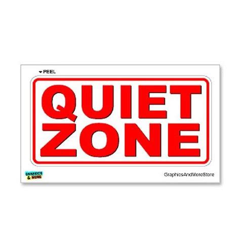 Quiet Zone Business Store Sign Sticker White Wall Sticker Store