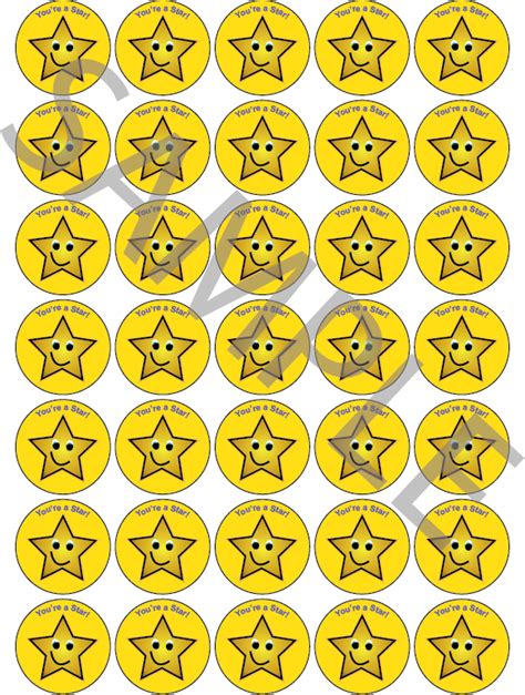 Youre A Star Reward Stickers Flexi Labels