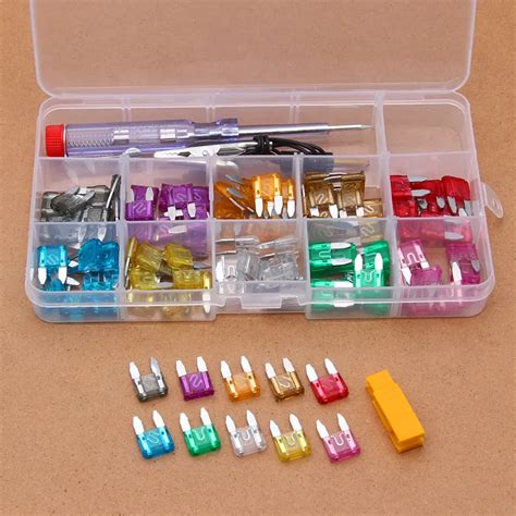 100pcs Standard Car Fuses Automotive Blade Type Micro Fuse Assortment In Box 2a 3a 5 A