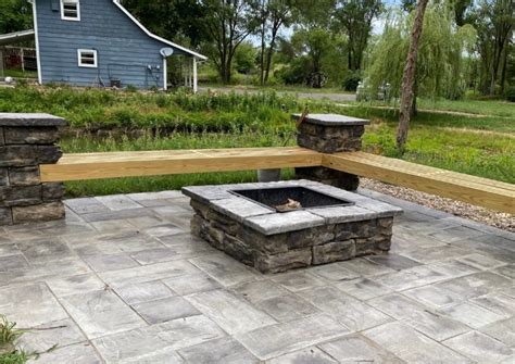 Fossill Stone Fire Pits Natural Concrete Hardscapes