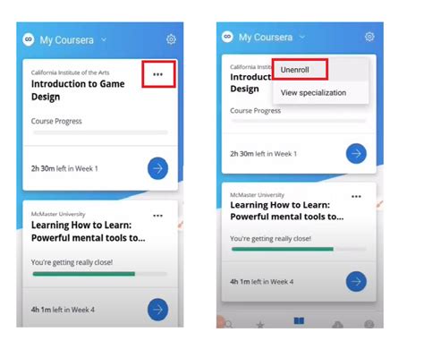 How To Un Enroll Course On Coursera