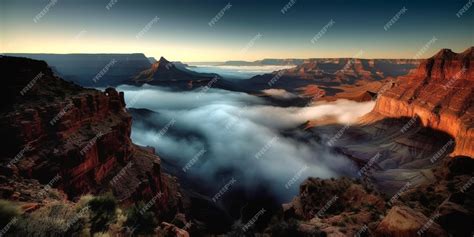 Premium AI Image | A view of the grand canyon from the grand canyon.