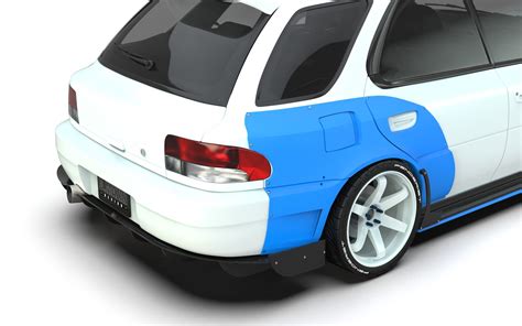 Full Fenderist Spec S Set Wide Body Kit Subaru Impreza Wagon 97 00