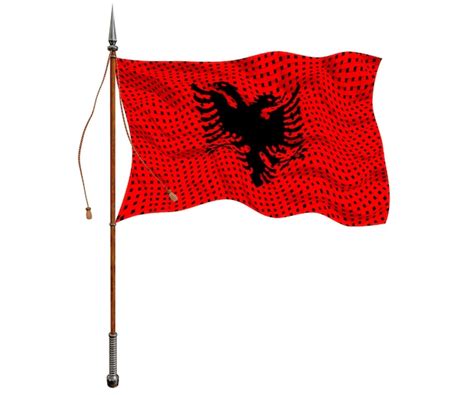 Premium Photo National Flag Of Albania Background With Flag Of Albania