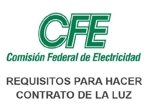 CFE contrato Contratar Un Nuevo servicio de luz en línea