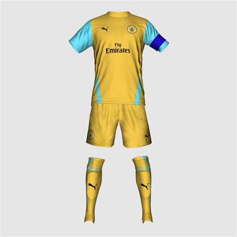 Gold Manchester City Kit In Pes Pes Master Kit Creator Showcase