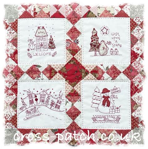Cross Patch Christmas Wishes Stitchery Quilt Panels